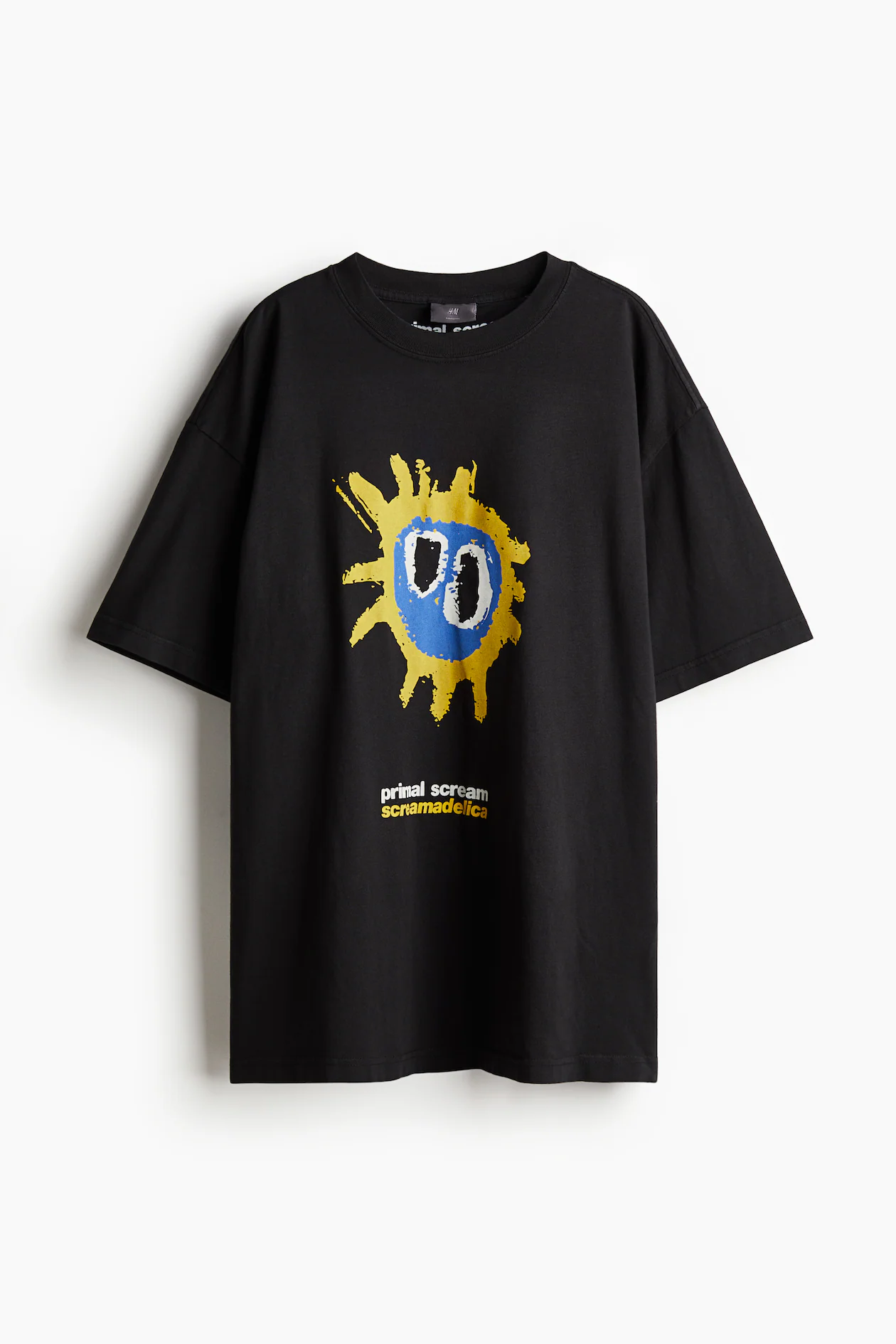 تیشرت مشکی اسکریم برند H&M یقه گرد